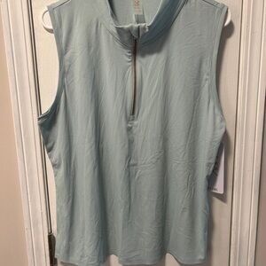 RHONE Women's course to court Light Blue Sleeveless Tank Top NWT